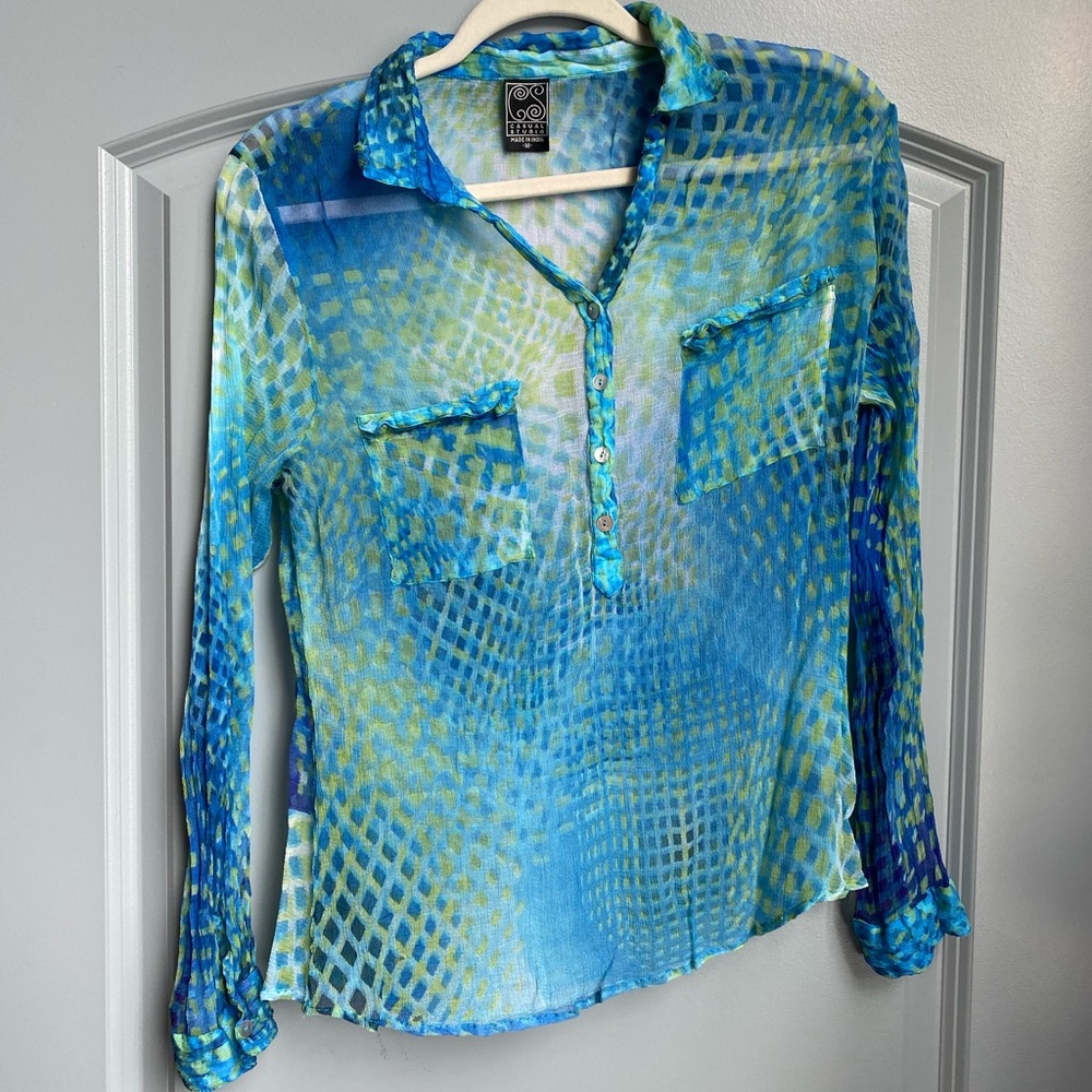 Multicolor button up shirt
